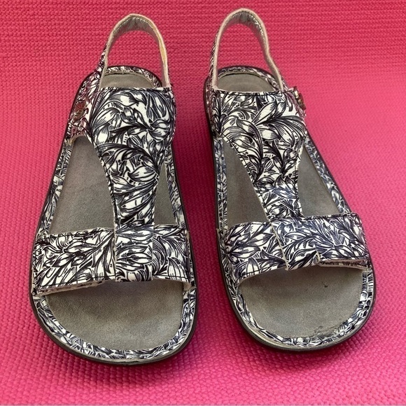 Alegria Kendra KEN-679 Sz 41 (10)Sandals Shoes Blue White Ankle Strap Comfort - Picture 2 of 8